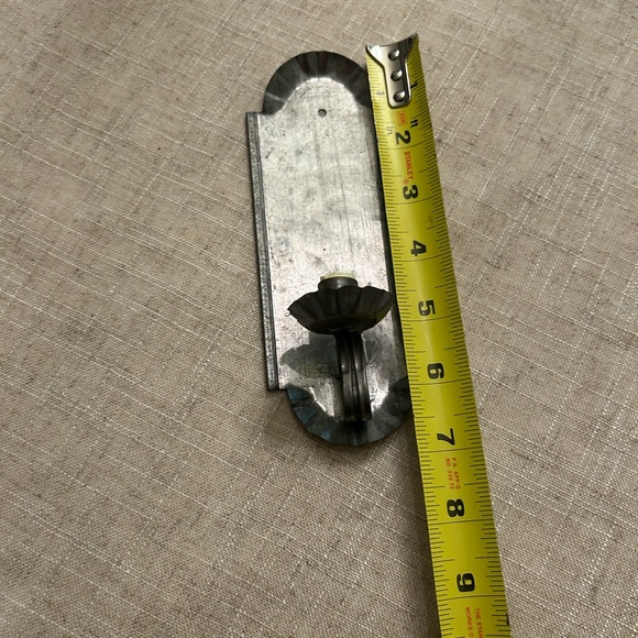 Vintage Metal Tin Candle Sconce - Picture 7 of 7